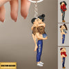 Couple Kissing - Cadeau pour les couples - Porte-clés acrylique personnalisé