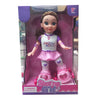Cute pink princess ice skating doll toy