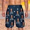 Foto personalizada divertida Amo a mi amante - Regalo para esposo, novio - Pantalones cortos de playa unisex personalizados