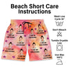 Foto personalizada divertida Amo a mi amante - Regalo para esposo, novio - Pantalones cortos de playa unisex personalizados