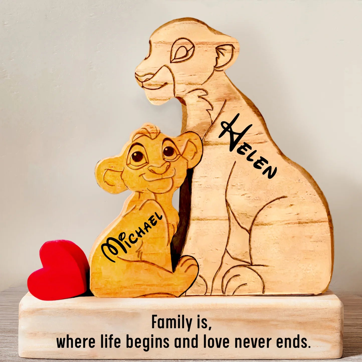 Personalized Lion Warm Gift for Family