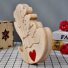Mamá Oso - Regalo para madres y abuelas - Rompecabezas de madera personalizado con forma personalizada 