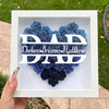 Caja de sombras de flores de papá personalizada con nombre para el Día del Padre